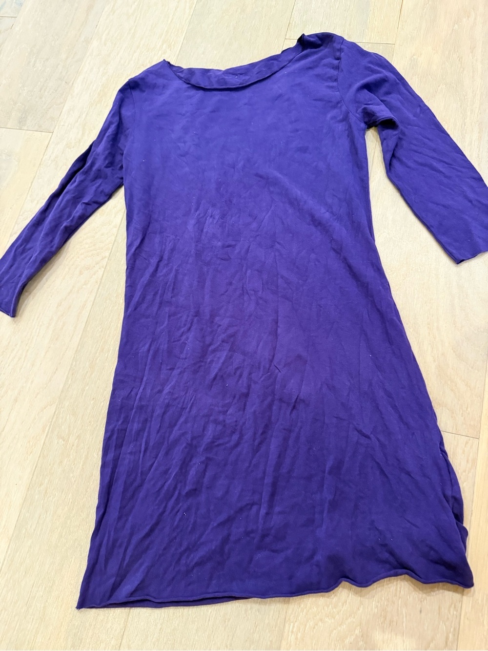 Hard Tail Purple Quarter Sleeve Scoop Neck Top